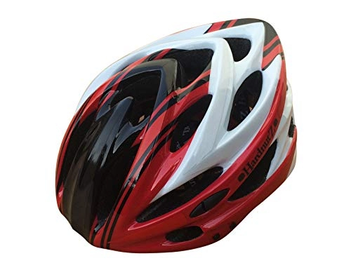 Mountain Bike Helmet : HardnutZ Helmets Stealth Hi Vis Road Cycle Bike MTB, 54-61cm, One Size Fits All, Variety of Colours (Red, Black, White)