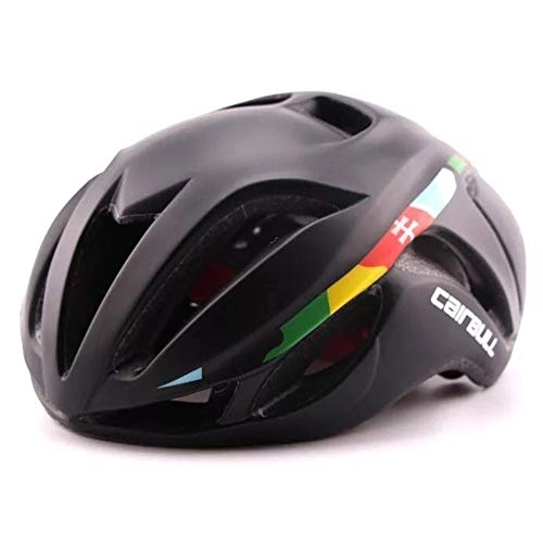 Mountain Bike Helmet : Heemtle Ultralight Bike Helmet EPS+PC Cover MTB Road Bicycle Helmet Integrally Mold Black +Multicolored（adjustable：56cm-62cm）