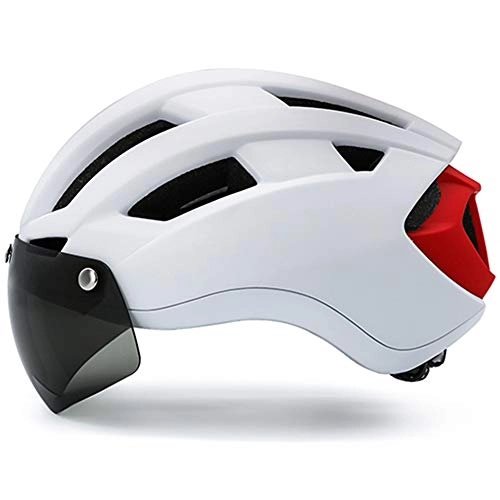 Mountain Bike Helmet : Helmet SFBBAO Bike Helmet Usb Helmet Mtb Road Mountain Cycling Helmet Goggles For Man M White Bike Helmet