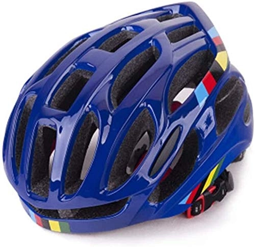 Mountain Bike Helmet : helmet Youth lightweight mountain bike helmet scooter skating men and women safety protection riding CE certification impact resistance (6 colors) motorcycle helmet (Color : Blue)
