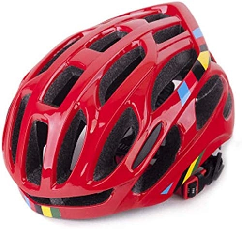 Mountain Bike Helmet : helmet Youth lightweight mountain bike helmet scooter skating men and women safety protection riding CE certification impact resistance (6 colors) motorcycle helmet (Color : Red)
