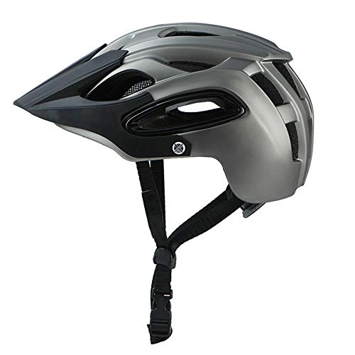 Mountain Bike Helmet : Helmet Yuan Ou Bicycle Helmet In-mold Mtb Cycling Sports Safety Helmet Off-road Super Mountain Bike Helmet 54-58 cm M Titanium