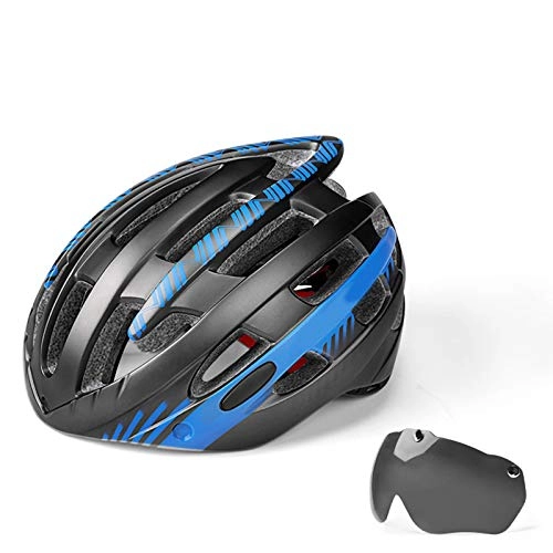 Mountain Bike Helmet : Helmet Yuan Ou Cycling Helmet Ultralight MTB Bike Helmet Men Women Mountain Road Sport Specialiced Bicycle Helmets Blue 1 Lens