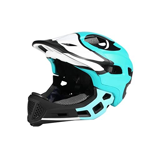 Mountain Bike Helmet : Helmet Yuan Ou Kid Mountain Road Mtb Bike Helmet Detachable Pro Protection Children Full Face Bicycle Cycling Helmet Blue