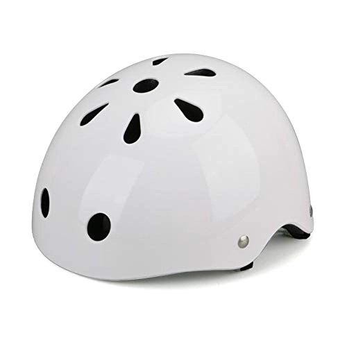 Mountain Bike Helmet : Helmet Yuan Ou Round MTB Bike Helmet Kids / Adults Men Women Sport Accessory Cycling Helmet Adjustable Head Size Mountain Road Bicycle Helmet M(55-59CM) GlossyWhite