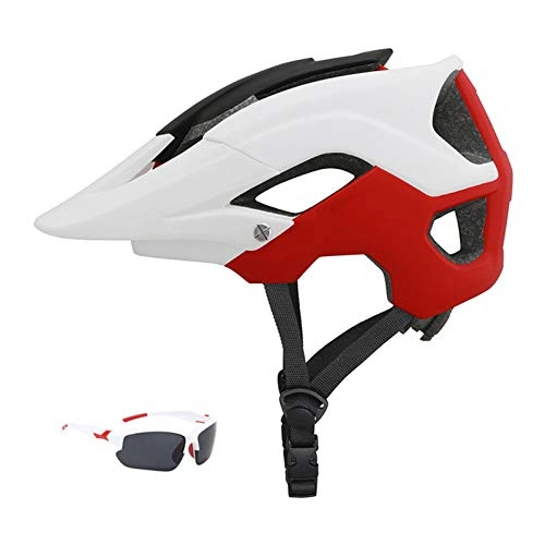 Mountain Bike Helmet : Helmet Yuan Ou Ultralight Cycling Helmet Integrally-molded Road Mountain Bike Helmet Outdoor Sports MTB Bicycle Helmet L(58-62) WhiteRed