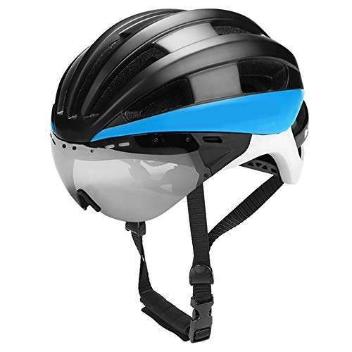 Mountain Bike Helmet : Helmet Yuan Ou Ultralight Helmet Cycling Specialized Helmet Men Eps+pc Cover Mtb Road Bike Helmet Integrally-mold Bicycle Safely Cap 57-61cm 22.4-24inch Blue