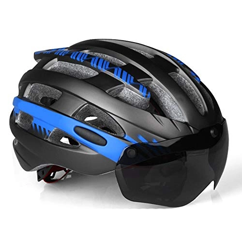 Mountain Bike Helmet : Helmet Yuan Ou Ultralight Mtb Bike Men Women Mountain Road Specialiced Bicycle Helmets As shown Blue L 1 Lens