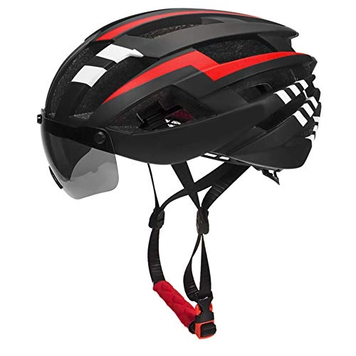 Mountain Bike Helmet : Helmet Yuan Ou Ultralight Mtb Bike Removable Lens Helmet Cycling Safely Cap 56-62cm BR