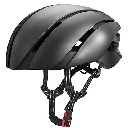 Mountain Bike Helmet : Helmet Yuan OuUltralight Bike Cycling Integrally-molded Helmet Reflective Mtb Safety For Men Women 57-62cm LK-1BK