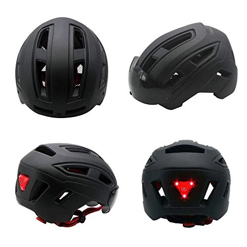 Mountain Bike Helmet : Helmets Bicycle Helmet Lamp Removably Magnetic Mountain Bike Helmet Visor Adjustable Size 52-62CM Riding Helmets Worn By Men And Women Can Taillights Xping