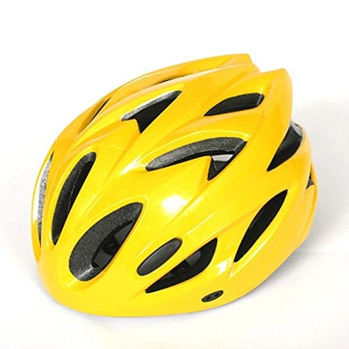 Mountain Bike Helmet : Helmets Bicycle Mens Cycle MTB Bike Bicycle Skateboard Scooter Hoverboard For Riding Safety Lightweight Adjustable Breathable LQHZWYC (Color : Yellow)
