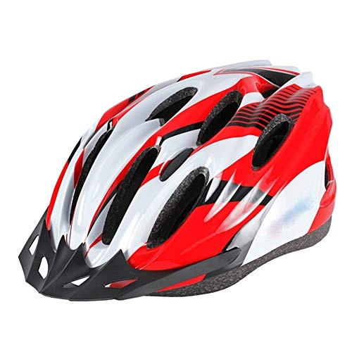 Mountain Bike Helmet : Helmets Road Bicycle Helmets Adjustable Cycle Bicycle Helmet Cycling Helmets Mountain Bike Helmets Men And Women Cycling Universal Riding Equipment head circumference 55-62CM (Color : Red)