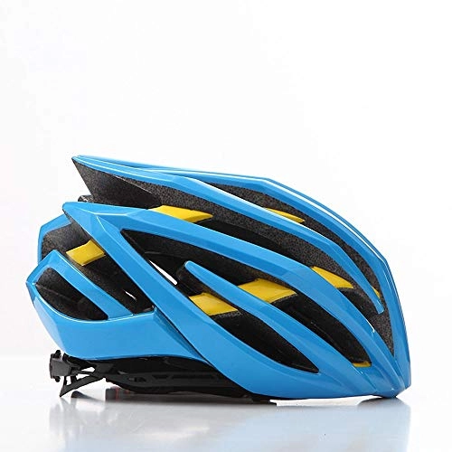 Mountain Bike Helmet : HKRSTSXJ Bicycle Mountain Wheel Skating Helmet Equipment Riding Helmet Men and Women One-piece Bicycle Helmet (Color : E blue)