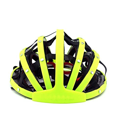 Mountain Bike Helmet : HKRSTSXJ Bicycle Riding Helmet Convenient Helmet Folding Mountain Bike Helmet Riding Helmet Breathable Safety Men and Women Bicycle Helmet (Color : Yellow)
