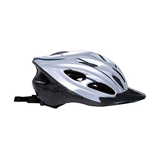 Mountain Bike Helmet : HKRSTSXJ Cycling Helmet Bicycle Helmet Silver Bicycle Equipment Helmet Mountain Bike Men and Women