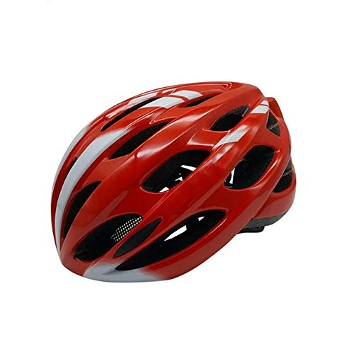 Mountain Bike Helmet : HKRSTSXJ Cycling Helmets Integrated Mountain Bike Riding Helmet Bicycle Riding Unisex Safety Breathable Helmet (Color : Red)
