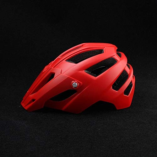 Mountain Bike Helmet : HKRSTSXJ Cycling Helmets Male Bicycle Helmet Female Bicycle Helmet Breathable Comfortable Adult Mountain Bike Helmet (Color : Red)