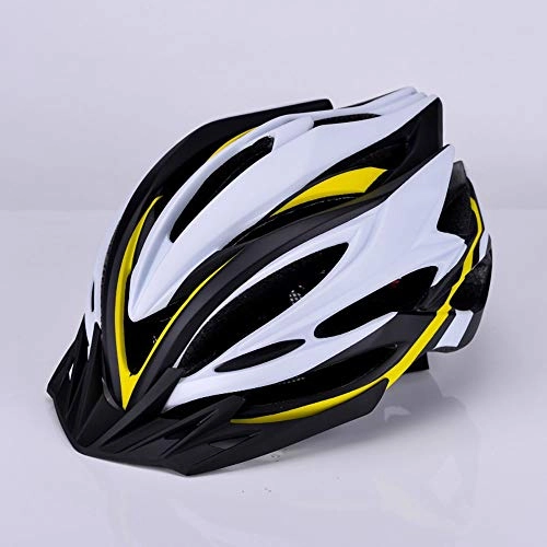 Mountain Bike Helmet : HKRSTSXJ Lighted Bicycle Helmet Riding Helmet Mountain Bike Bicycle Helmet Men and Women Helmet Riding Equipment Breathable Helmet (Color : White)