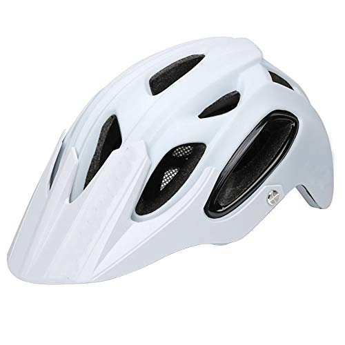 Mountain Bike Helmet : HKRSTSXJ Mountain Bike Safety Helmets Integrated Outdoor Riding Helmet Bicycle Helmet Breathable (Color : White)