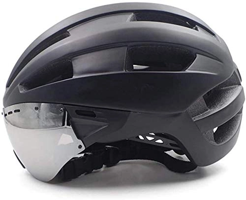 Mountain Bike Helmet : HNZS Helmet Cycling Helmet Adult Urban Helmet Road MTB Mountain Bike Aero Race Bicycle Helmet with Sun Visor L Color 1