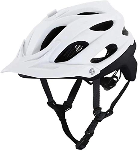Mountain Bike Helmet : HNZSHelmet Mountain Bicycle Helmet All-terrai MTB Bike Helmets Riding Sports Safety Helmet Off-Road 55-61CM White 3