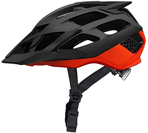 Mountain Bike Helmet : HNZSHelmet Mountain Bicycle Helmet MTB Bike Helmet with Removable Visor Ultralight Sport Off-Road L Black Orange 8