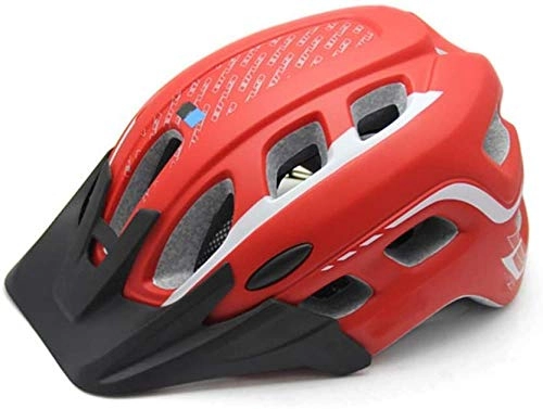 Mountain Bike Helmet : HNZSHelmet Professional Cycling Helmets Superlight MTB Mountain Bike in-Mold Helmets 19 Vents Breathable 55-61cm Red 1
