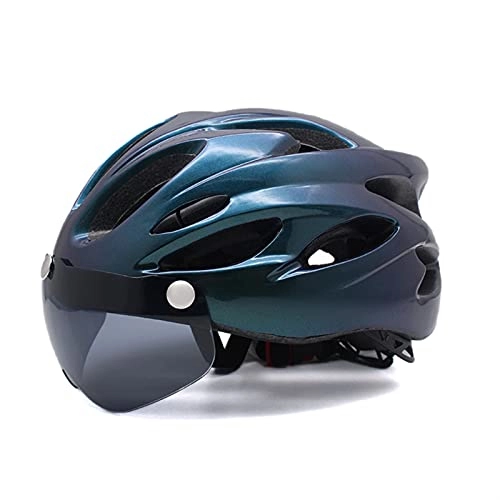 Mountain Bike Helmet : HSCDQ MTB cycling helmet light with goggles women men road mountain Cross-Country trail bike helmet race urban bicycle helmets exc.tq (Color : Gray lenses1)