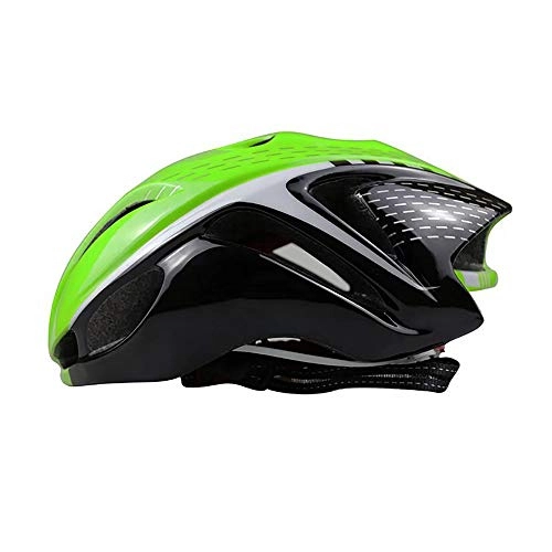 Mountain Bike Helmet : Hshihai Bicycle helmet integrated riding helmet pneumatic 4D bicycle helmet mountain bike helmet adjustable head circumference helmet (Color : Green)