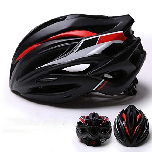 Mountain Bike Helmet : Hshihai Bicycle Helmet With Lights Cycling Helmet Mountain Bike Helmet Adult Hard Hat Riding Gear (Color : Black)