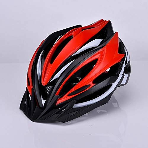 Mountain Bike Helmet : Hshihai Lighted Bicycle Helmet Riding Helmet Mountain Bike Bicycle Helmet Men And Women Helmet Riding Equipment Breathable Helmet (Color : Red)