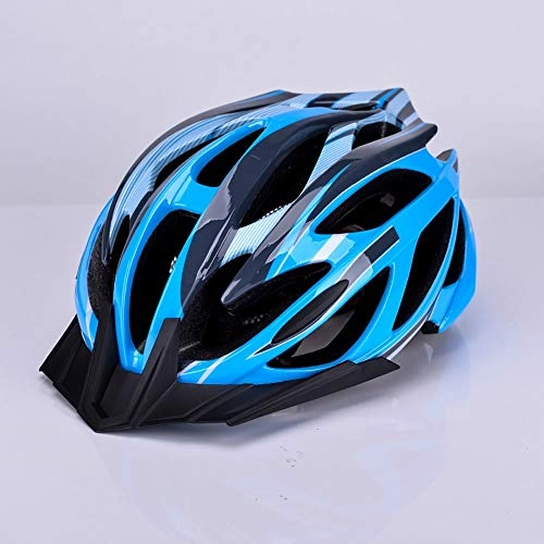 Mountain Bike Helmet : Hshihai Mountain bike bicycle riding helmet men and women helmet riding breathable comfortable helmet removable brim (Color : Sky blue)