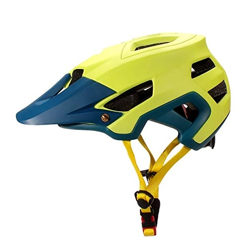 Mountain Bike Helmet : IAMZHL Helmet Mountain Bike Men Bicycle Helmet mtb Ultralight Road Helmet Integ-Molded Cycle cross BMX Cycling Helmet-333-yellow-blue