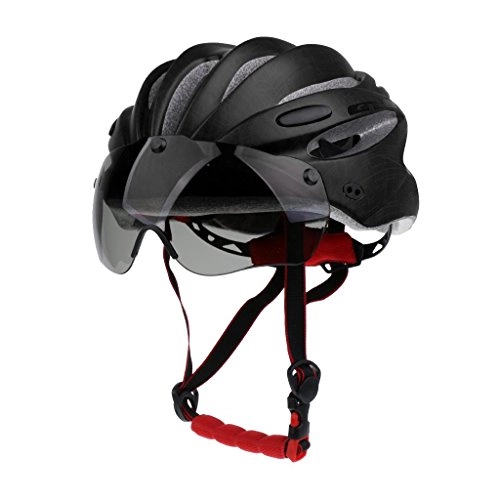 Mountain Bike Helmet : Inzopo Professional Stable Road / Mountain Bike Cycling Helmrt MTB CyclingHelmets with Air Attack Eye Shield Helmet Visor for Mens Womens Black -