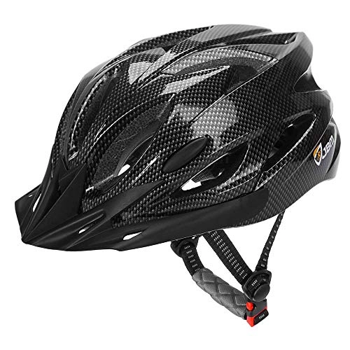 Mountain Bike Helmet : JBM Adult Cycling Bike Helmet Specialized for Men Women Safety Protection CPSC Certified Adjustable Lightweight Helmet with Reflective Stripe and Removal (Black, Large)