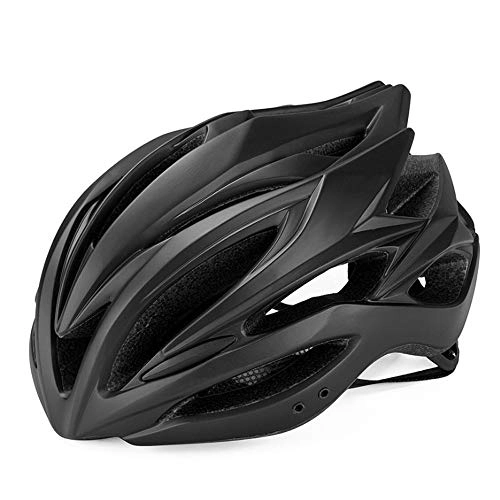 Mountain Bike Helmet : JFYCUICAN Helmet Mountain Bike Helmet Cycling Adult Safety Helmet Protection Adjustable 58-62cm Outdoor Sport Helmet PC Shell (Color : Black, Size : Free)