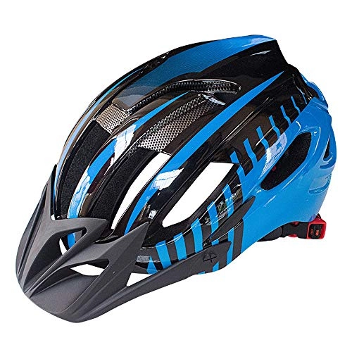 Mountain Bike Helmet : JFYCUICAN Helmet Sports Outdoor Mountain Bike Helmet for Men Women Lightweight Protection Head Adjustable Road Cycling Helmet (Color : Blue, Size : Free)