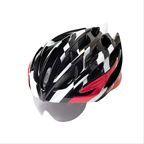 Mountain Bike Helmet : JKEDFWE Bicycle HelmetCycle Bike Helmet with Detachable Magnetic Goggles Visor Shield for Women Men, Cycling Mountain & Road Bicycle Helmets Adjustable Adult Safety Protection and Breathable