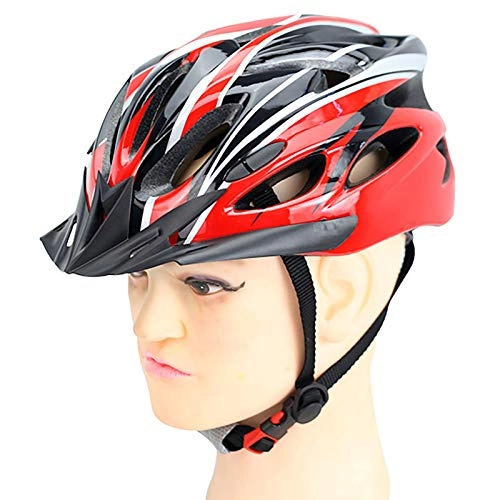 Mountain Bike Helmet : JLKDF Adult Bike Helmet Men Women, 53cm-60cm Ultralight Adjustable Lightweight Cycling Helmet Helmet For MTB Mountain Bike Motocycle Scooter, Ciclismo Accessories