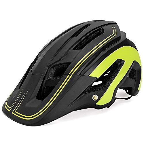 Mountain Bike Helmet : JOMSK Open Face Helmet Outdoor sports unisex mountain bike one piece riding helmet Lightweight Helmet (Color : Green, Size : Free size)