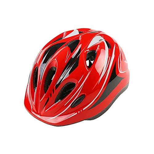 Mountain Bike Helmet : JSJJAEY helmet Children Bike Helmet Kids Size 49-59cm for MTB Cycling Helmet Bicycle safety protection Sport Cap Protective Helmet breathable (Color : Red)