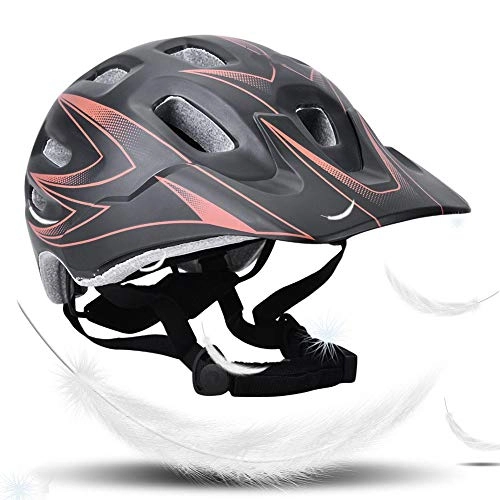 Mountain Bike Helmet : K eenso Bike Helmet, Outdoor Adjustable Cycling Road Bike Mountain Bicycle Safety Helmet Sports Helmets for Women and Men(Black Orange M)