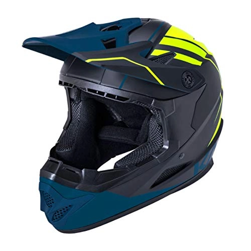 Mountain Bike Helmet : Kali Protectives Unisex-Youth Zoka Full Face Bicycle Helmet, Multi-Coloured, Large 52-53cm