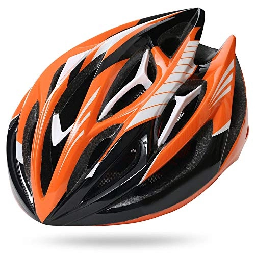 Mountain Bike Helmet : Kaper Go Adult Men And Women Mountain Bike Helmet Integrated Helmet Riding Helmets Cycling Equipment (Color : Orange)