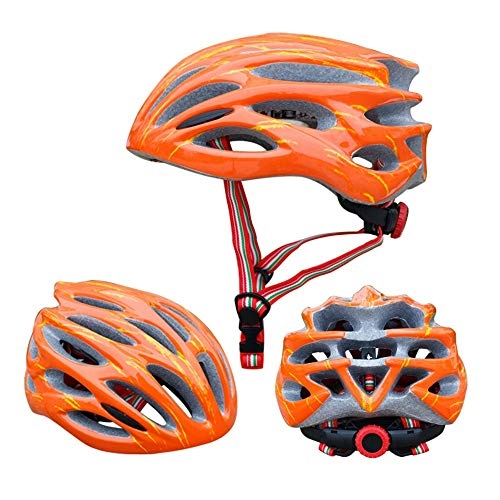 Mountain Bike Helmet : Kaper Go Adult Riding Helmet Mountain Bike Integrated Helmet Bicycle Breathable Comfort Helmet (Color : Orange)
