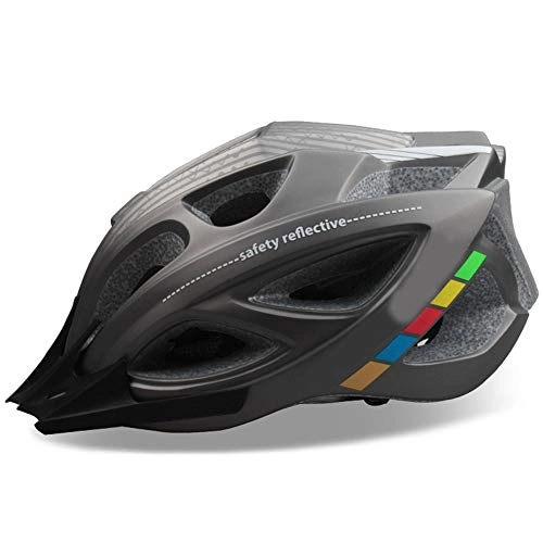 Mountain Bike Helmet : Kaper Go Bicycle Helmet Integrated Molding Riding Helmet Mountain Bike Road Bike Helmet Men And Women (Color : Gray)