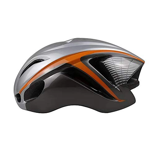 Mountain Bike Helmet : Kaper Go Bicycle helmet integrated riding helmet pneumatic 4D bicycle helmet mountain bike helmet adjustable head circumference helmet (Color : Silver)