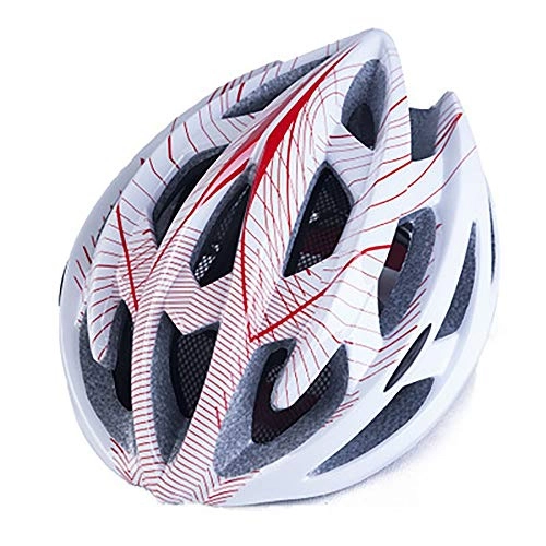 Mountain Bike Helmet : Kaper Go Bicycle helmet with light bicycle helmet mountain bike helmet adult helmet riding equipment with lined helmet (Color : White)