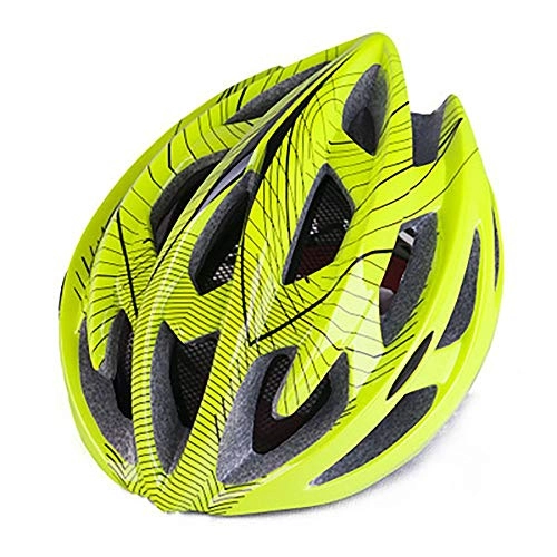 Mountain Bike Helmet : Kaper Go Bicycle helmet with light bicycle helmet mountain bike helmet adult helmet riding equipment with lined helmet (Color : Yellow)